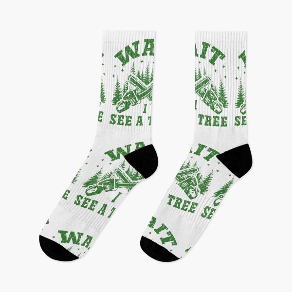 Item preview, Funny Lumberjack Chainsaw Quote – Wait I See a Tree Forest Design designed and sold by Dmetalx Art Apparel.