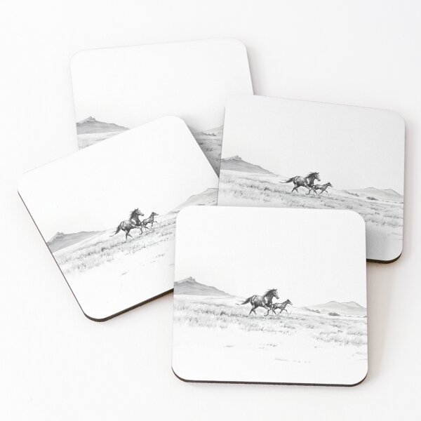 Item preview, A Mustang mare and her foal running freely across an open plain Horses in Motion designed and sold by CDC40.