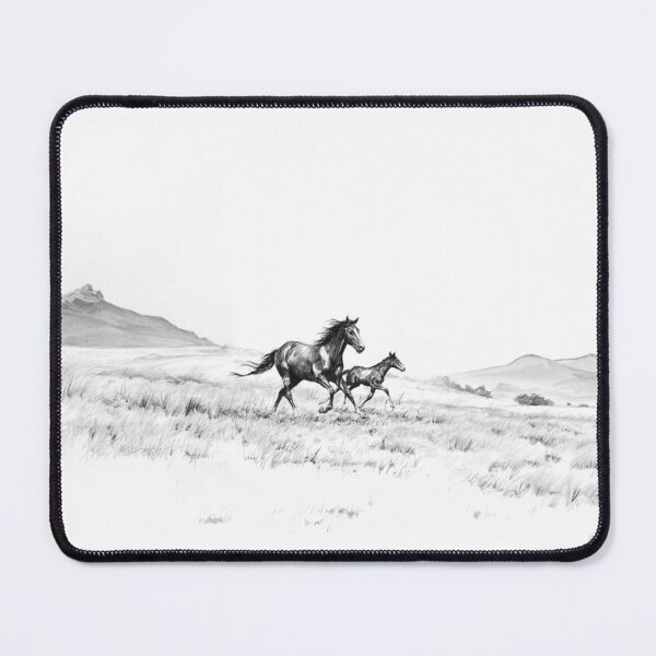 Item preview, A Mustang mare and her foal running freely across an open plain Horses in Motion designed and sold by CDC40.