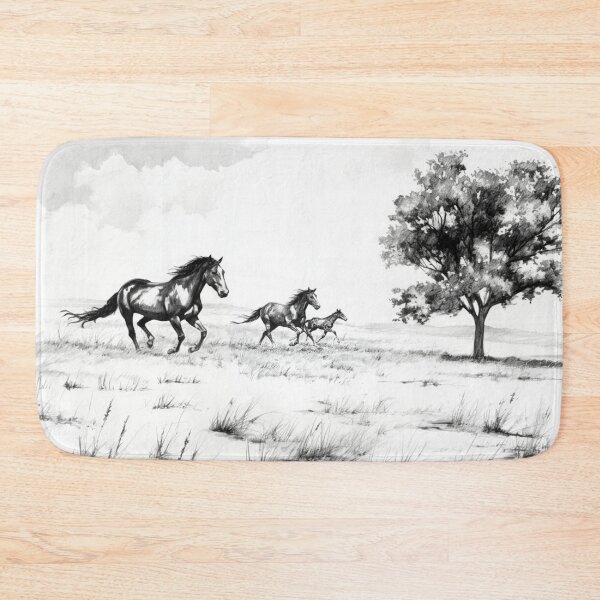 Item preview, A Mustang mare and her foal running freely across an open plain Horses in Motion designed and sold by CDC40.