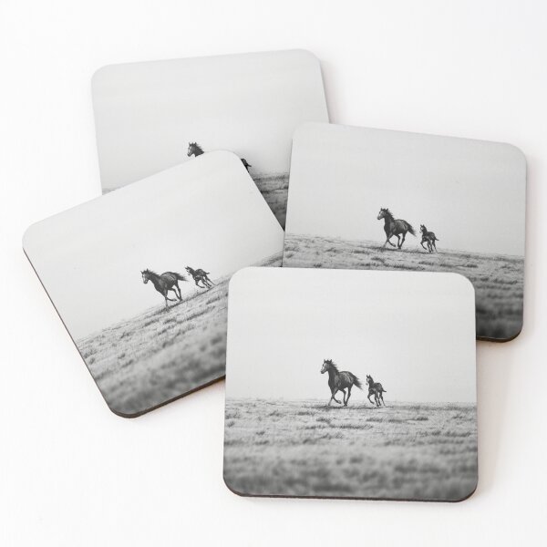 Item preview, A Mustang mare and her foal running freely across an open plain Horses in Motion designed and sold by CDC40.