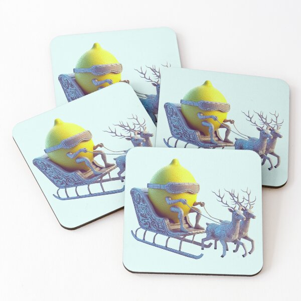 Item preview, Santa Cyber Lemon - An Unusual Santa Is Racing on a Sleigh on a Holiday designed and sold by Felia001.
