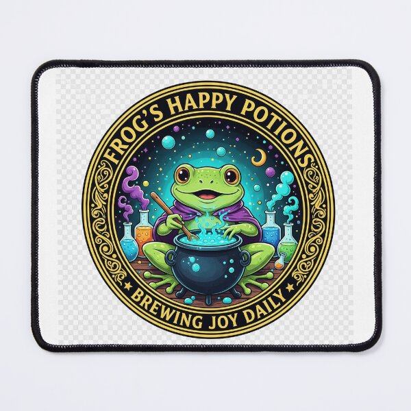 Item preview, Frog Alchemist's Happy Potions | Brewing Joy Daily designed and sold by Studiocolors.
