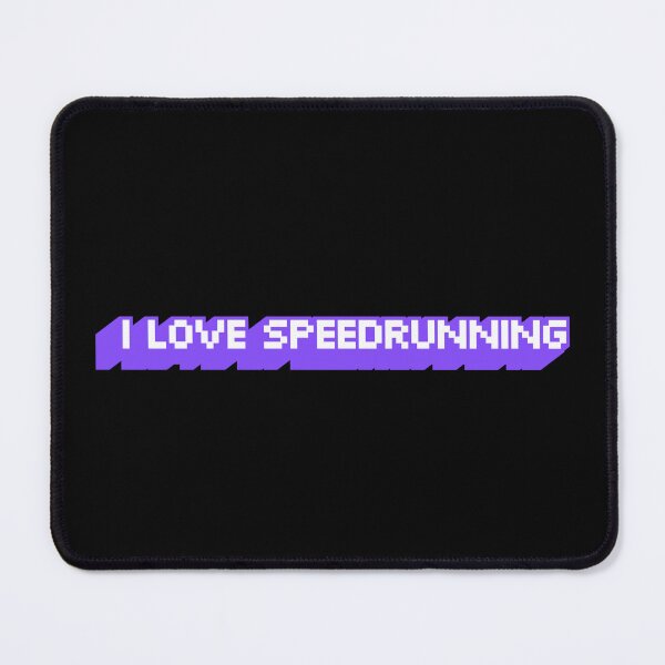 Item preview, Purple Retro-Futuristic “I Love Speedrunning” Text Banner designed and sold by PHRASEandSTYLE.