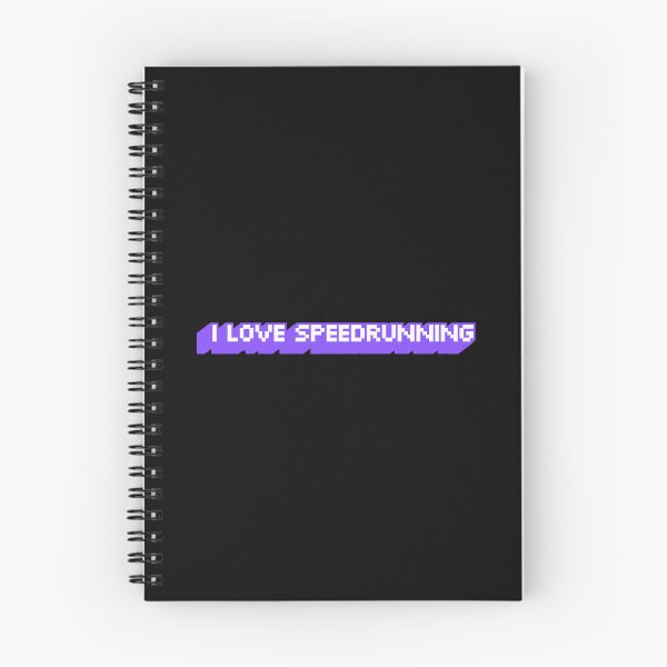 Item preview, Purple Retro-Futuristic “I Love Speedrunning” Text Banner designed and sold by PHRASEandSTYLE.