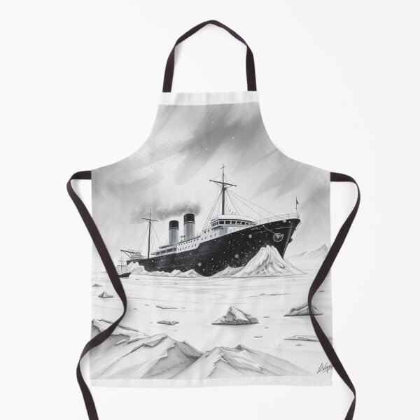 Item preview, Titanic Meets Iceberg - Dark Surreal Pencil Art Print designed and sold by EllDAV777.