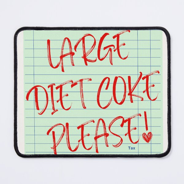 Item preview, Large Diet Coke Please Retro Guest Check designed and sold by SaltedBeachPaperie.