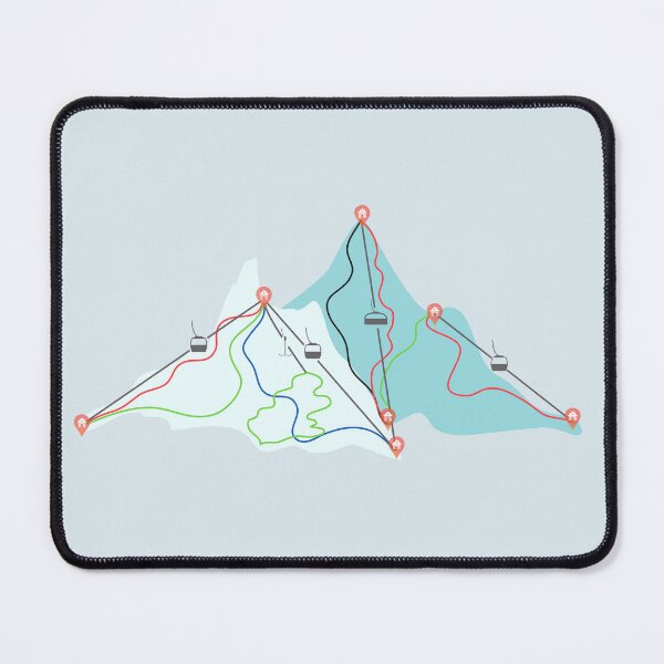 Item preview, Ski Trail Map Illustration – Mountain Slopes Graphic for Skiers designed and sold by lea-lani.