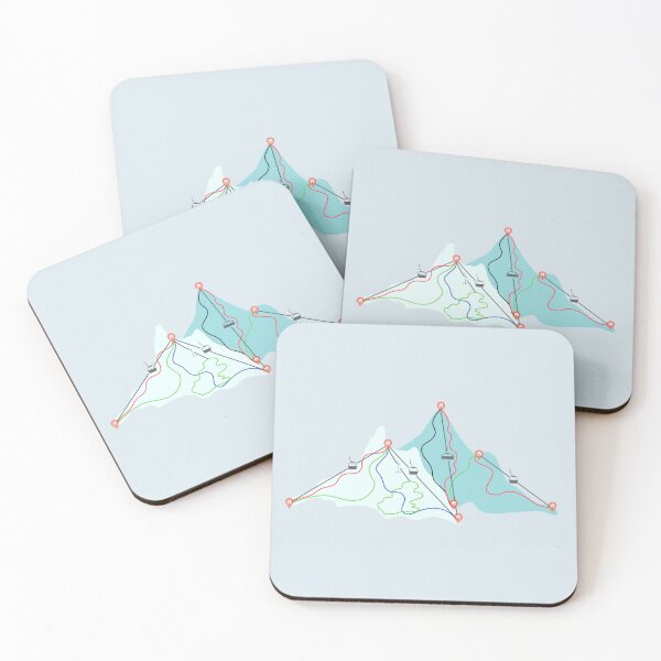 Item preview, Ski Trail Map Illustration – Mountain Slopes Graphic for Skiers designed and sold by lea-lani.