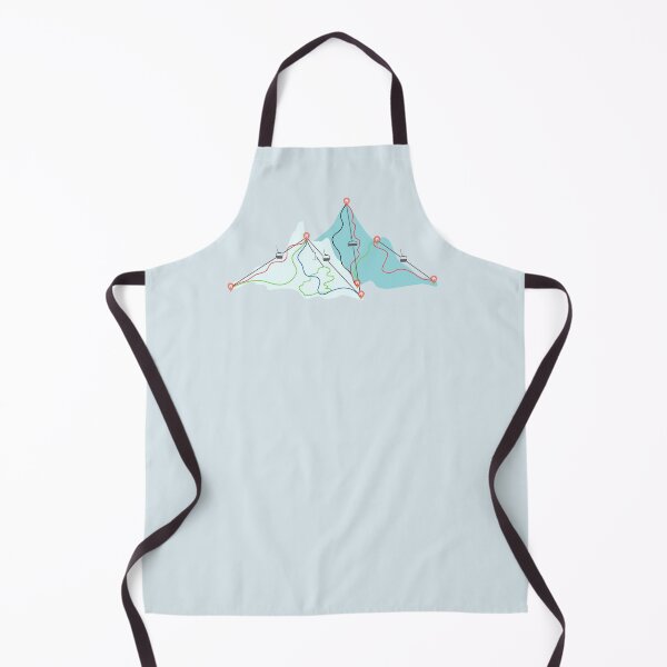 Item preview, Ski Trail Map Illustration – Mountain Slopes Graphic for Skiers designed and sold by lea-lani.