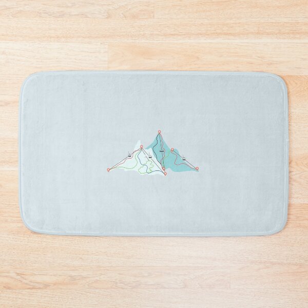 Item preview, Ski Trail Map Illustration – Mountain Slopes Graphic for Skiers designed and sold by lea-lani.