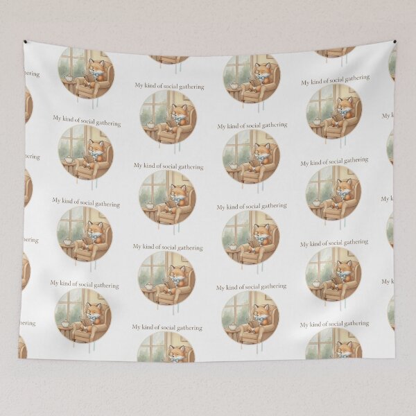 Item preview, My Kind of Social Gathering - Mr. Foxly's Cozy Rain Day designed and sold by Wild-Rose-.