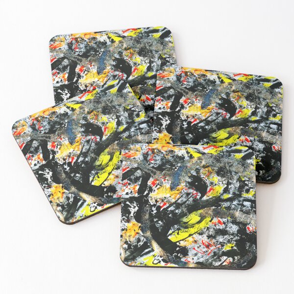 Item preview, Abstract In Black, Yellow, Orange and Silver designed and sold by LymphomaLass.