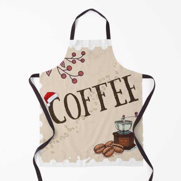 Item preview, Vintage Christmas Coffee Art – Holiday Coffee Grinder & Beans Illustration designed and sold by MiniBabyArt.