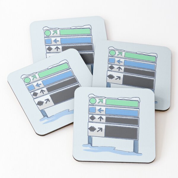 Item preview, Ski Slope Difficulty Sign – Green Circle Blue Square Black Diamond designed and sold by lea-lani.