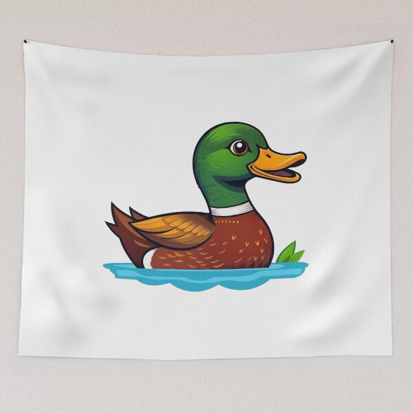 Item preview, Playful Cartoon Duck Swimming on Water designed and sold by hidapuri.