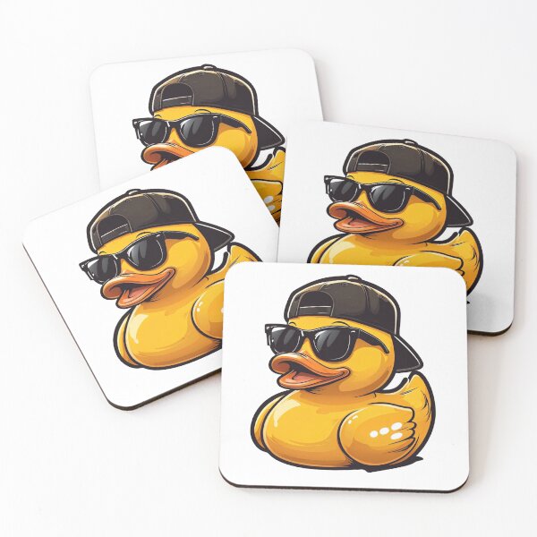Item preview, Cool Cartoon Yellow Rubber Duck with Sunglasses and Cap designed and sold by hidapuri.