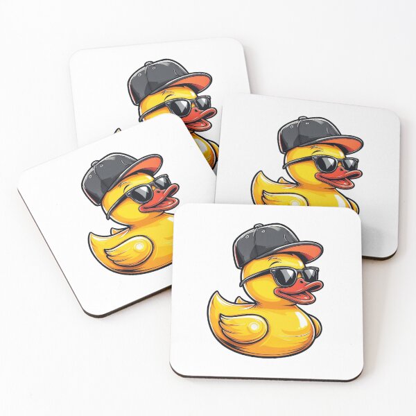 Item preview, Vibrant Cartoon Rubber Duck with Sunglasses and Baseball Cap designed and sold by hidapuri.