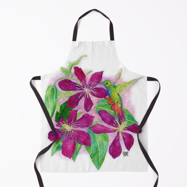 Item preview, Green Breasted Mango Humminbird ith Clematis designed and sold by Jesus Vichareli.