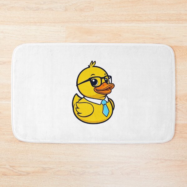 Item preview, Cheerful Cartoon Yellow Rubber Duck with Glasses designed and sold by hidapuri.