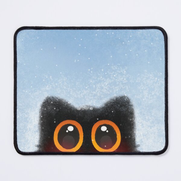 Item preview, Christmas Black cat in Snow designed and sold by noodleeees-art.
