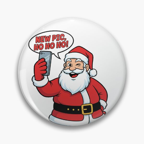Item preview, Pop Art Santa Claus Selfie Sticker | 'New Pic, Ho, Ho, Ho!' Christmas Humor designed and sold by Thaliandra.