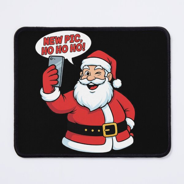 Item preview, Pop Art Santa Claus Selfie Sticker | 'New Pic, Ho, Ho, Ho!' Christmas Humor designed and sold by Thaliandra.
