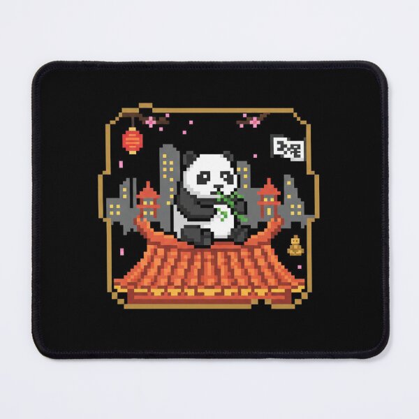 Item preview, Pixel panda on lamppost roof designed and sold by str33ty.ltd.