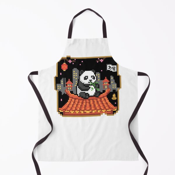 Item preview, Pixel panda on lamppost roof designed and sold by str33ty.ltd.