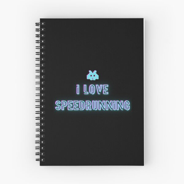 Item preview, Cyan Retro Icon “I Love Speedrunning” Glowing Text Design designed and sold by PHRASEandSTYLE.