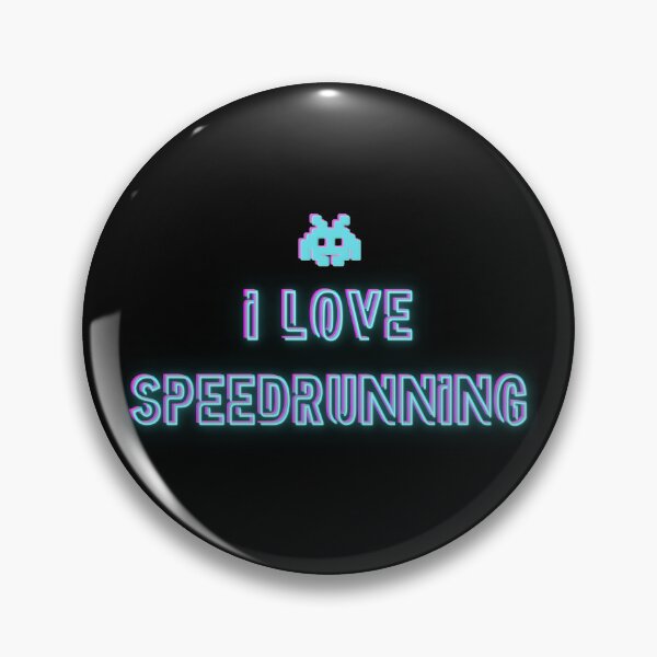 Item preview, Cyan Retro Icon “I Love Speedrunning” Glowing Text Design designed and sold by PHRASEandSTYLE.