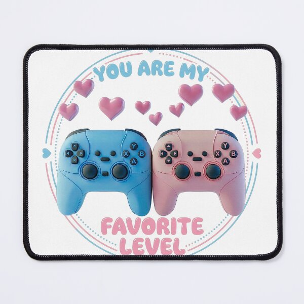 Item preview, You Are My Favorite Level - Cute Gamer Couple Valentine's Day 3D Art designed and sold by xper-t-s.
