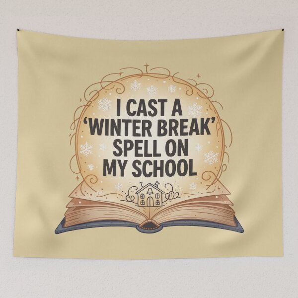 Item preview, I Cast a "Winter Break" Spell on My School – Funny Christmas Shirt designed and sold by GrzeGorzoG.