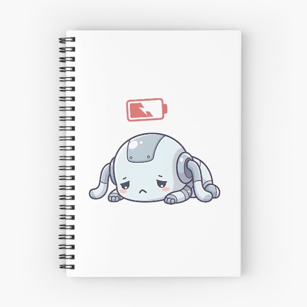 Item preview, Low Battery Sad Robot - Cute Tired Burnout Mood designed and sold by LIGHT-CANVAS.