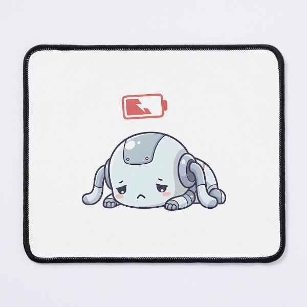 Item preview, Low Battery Sad Robot - Cute Tired Burnout Mood designed and sold by LIGHT-CANVAS.