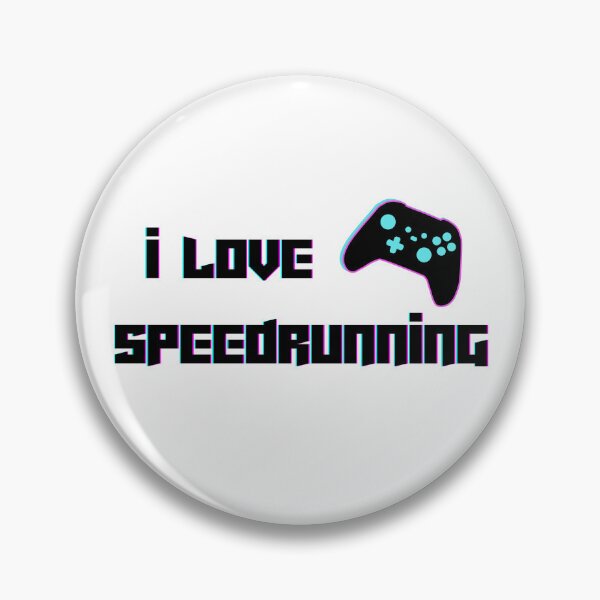 Item preview, Neon Pink-Blue Controller “I Love Speedrunning” Gaming Graphic designed and sold by PHRASEandSTYLE.