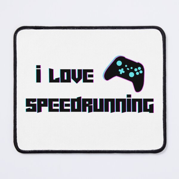 Item preview, Neon Pink-Blue Controller “I Love Speedrunning” Gaming Graphic designed and sold by PHRASEandSTYLE.