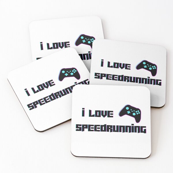 Item preview, Neon Pink-Blue Controller “I Love Speedrunning” Gaming Graphic designed and sold by PHRASEandSTYLE.