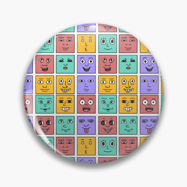 Item preview, Funny Pain Emoji Faces Square Comic Icons designed and sold by hussain-dz.