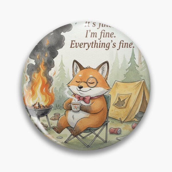 Item preview, It's Fine. I'm Fine. Everything's Fine. - Mr. Foxly's Unbothered Philosophy designed and sold by Wild-Rose-.