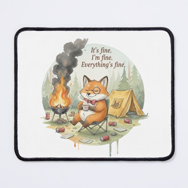 Item preview, It's Fine. I'm Fine. Everything's Fine. - Mr. Foxly's Unbothered Philosophy designed and sold by Wild-Rose-.