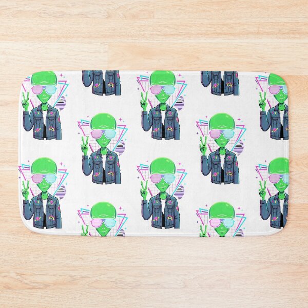 Item preview, Cool Retro Alien with Shutter Shades – Peace Sign 80s Sticker designed and sold by LIGHT-CANVAS.