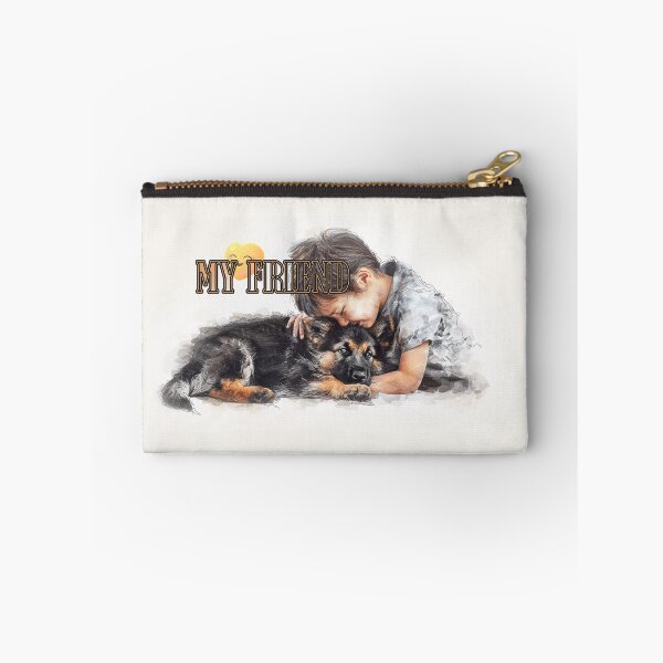 Item preview, Boy with a German Shepherd puppy. designed and sold by Terra78.