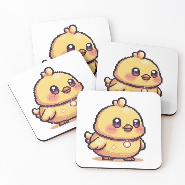 Item preview, Golden Chick Glow – Cute Kawaii Pixel Art Sticker designed and sold by Pixel Girl Aesthetic Studio.