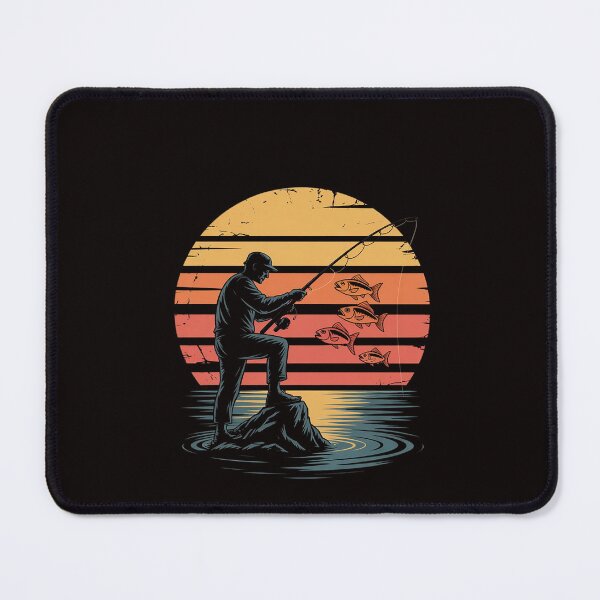Item preview, Fisherman Sunset catching a fish & view beneath the water designed and sold by RatCurry.