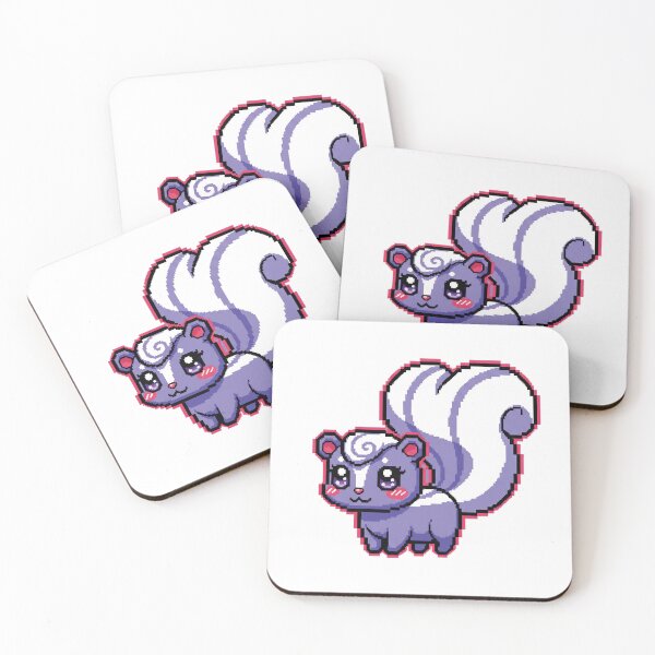 Item preview, Lavender Skunk Charm – Kawaii Pixel Art Sticker designed and sold by Pixel Girl Aesthetic Studio.