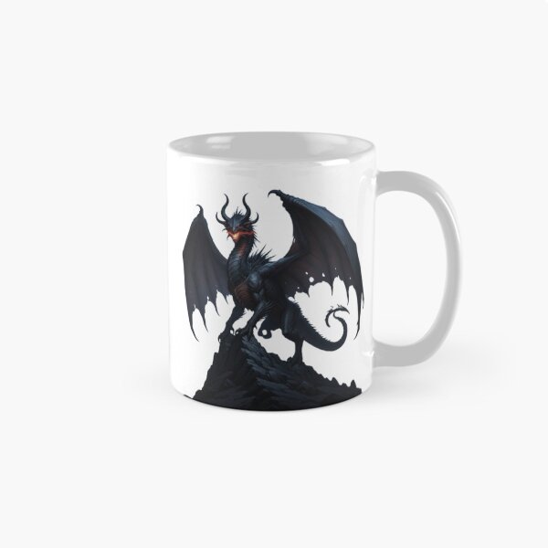 Item preview, Dark Fantasy Black Dragon Illustration designed and sold by TFM-Fashion.