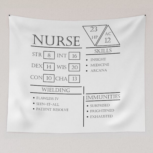 Item preview, Nurse Stats - Character Sheet - Black designed and sold by EchoTheBard.
