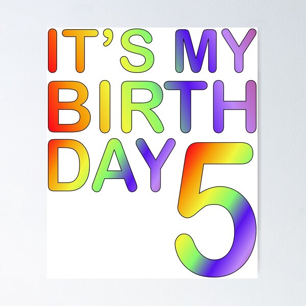Item preview, It's My Birthday, 5 Year.   BD029 designed and sold by Persnicketee.