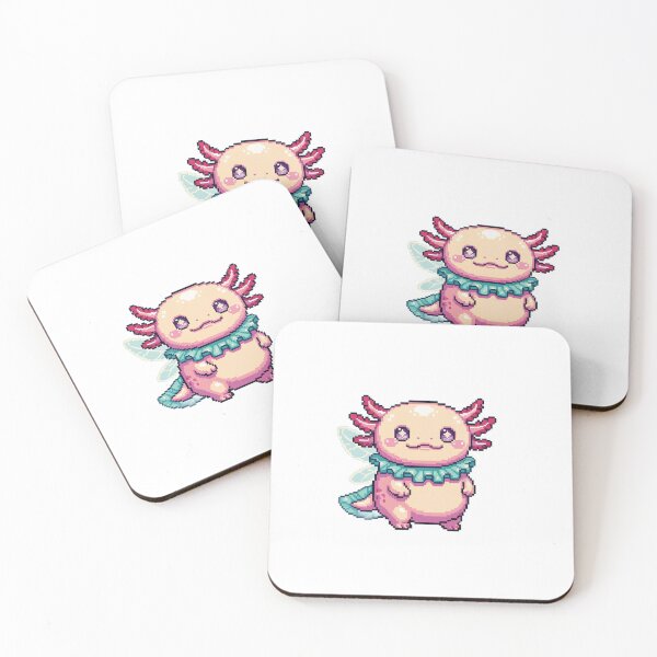 Item preview, Kawaii Axolotl Glow – Cute Pixel Art Sticker designed and sold by Pixel Girl Aesthetic Studio.